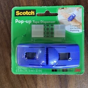 Scotch Pop-Up Tape Dark Blue Handband Dispenser w/ 1 Refill Pad (75 Strips)